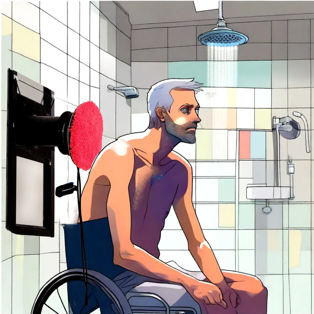 מכשיר חשמלי מוגן מיים דגם W3 לסיבון הגב דגם מוארך לנכים 320 שח