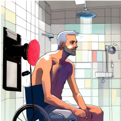 מכשיר חשמלי מוגן מיים דגם W3 לסיבון הגב דגם מוארך לנכים 320 שח